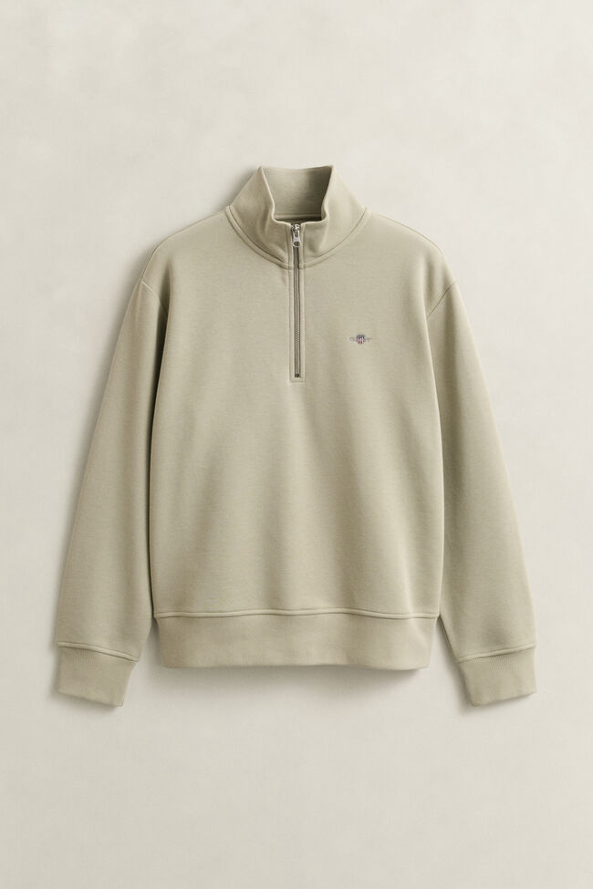 Shield sweatshirt med halv lynl&aring;s