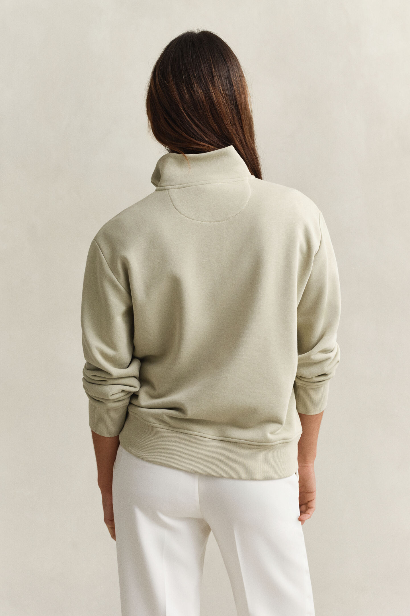 Shield sweatshirt med halv lynl&aring;s