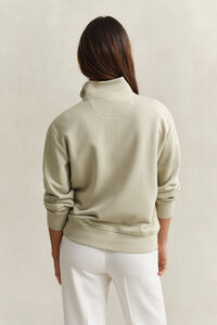 Shield sweatshirt med halv lynl&aring;s