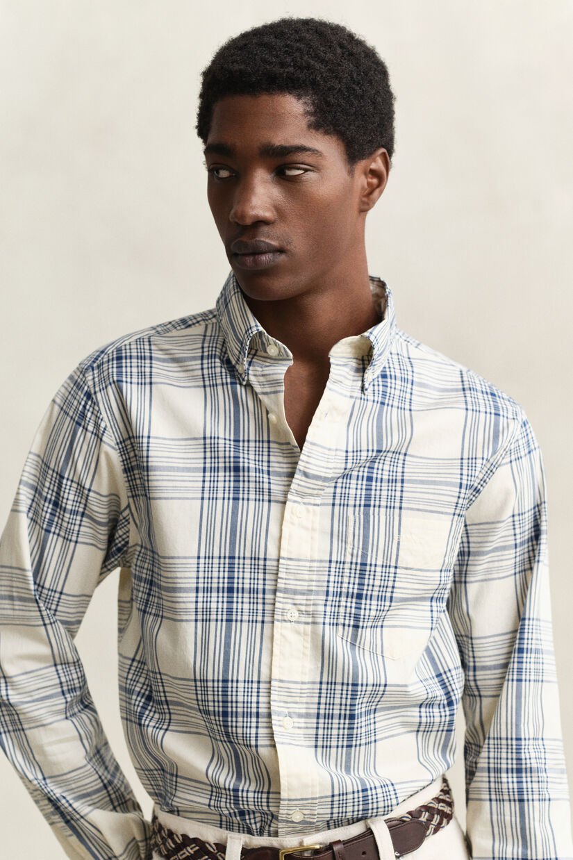 Regular fit Dreamy Oxford skjorte med tern