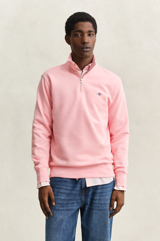 Shield sweatshirt med halv lynl&aring;s