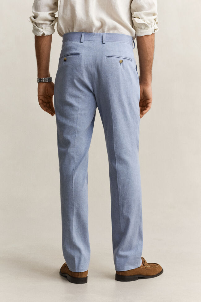 Jakkes&aelig;t-bukser i h&oslash;rblanding