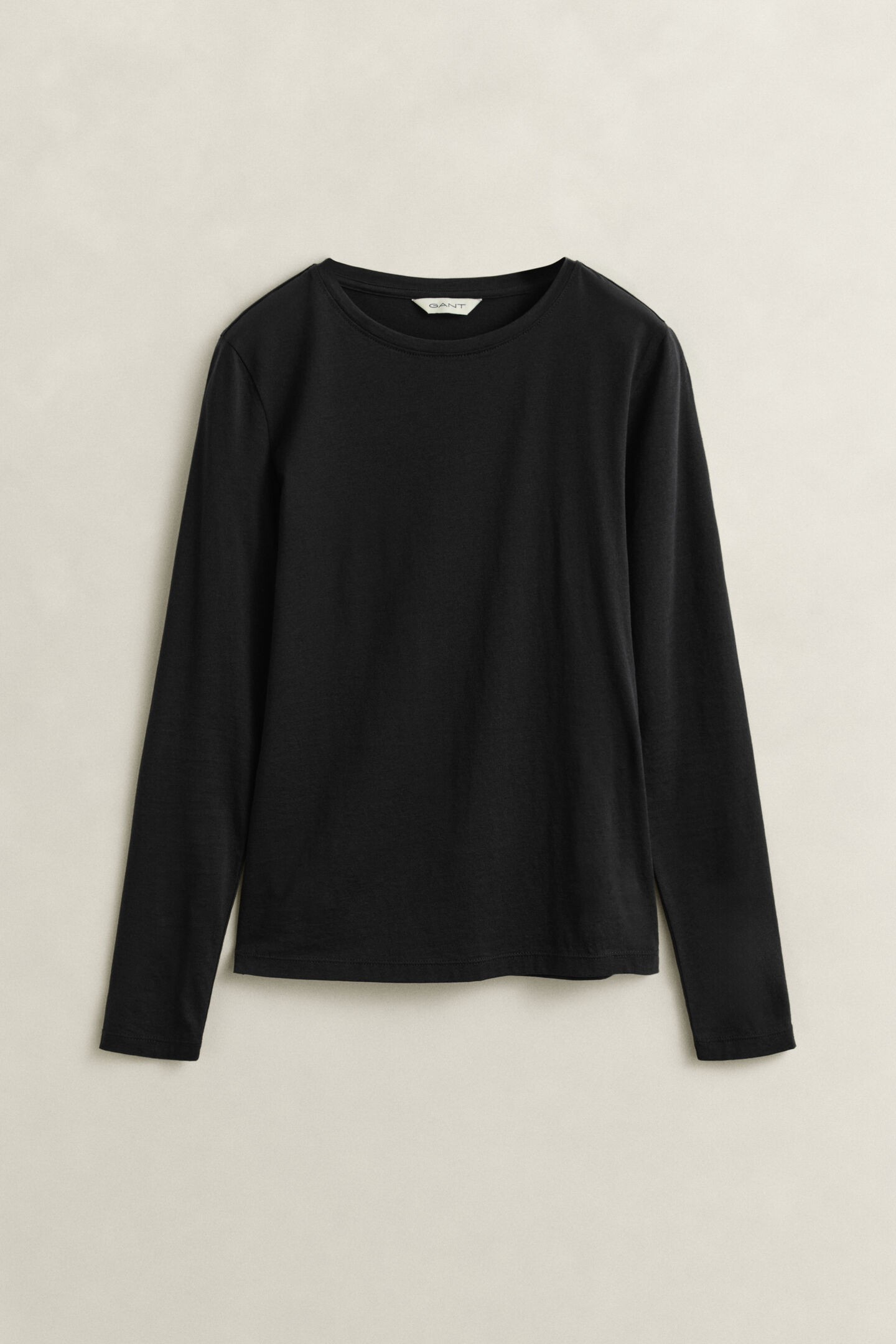 Let T-shirt af bomuld med lange &aelig;rmer