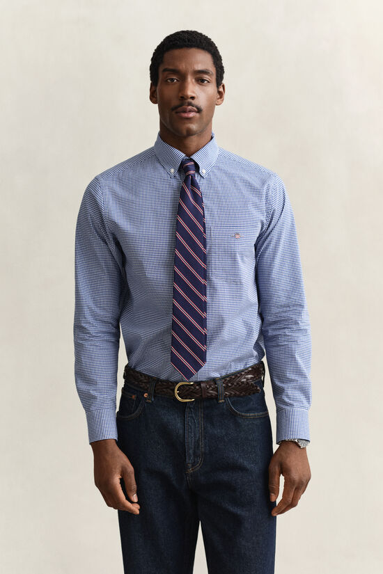 Gingham klassisk poplin-skjorte