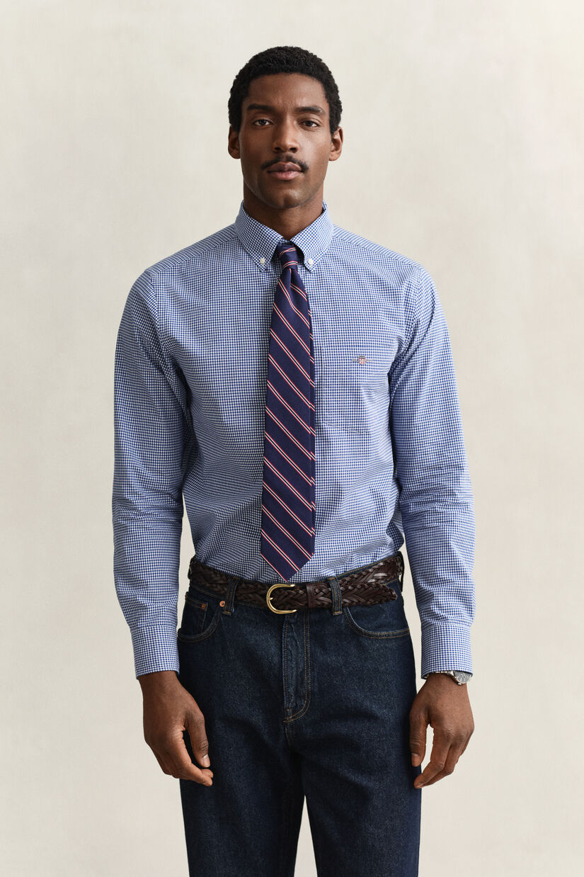 Gingham klassisk poplin-skjorte