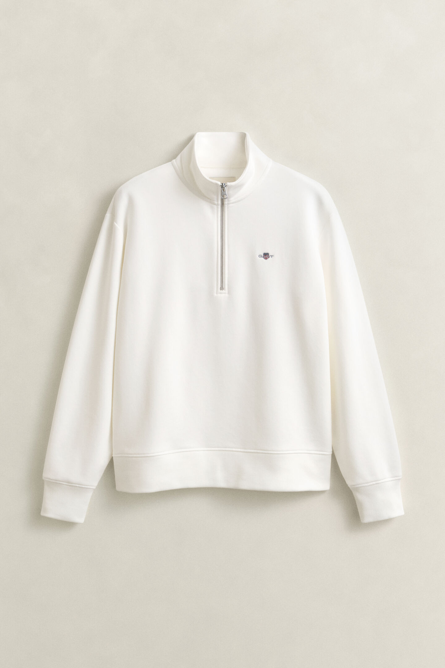 Shield sweatshirt med halv lynl&aring;s