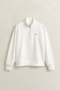 Shield sweatshirt med halv lynl&aring;s