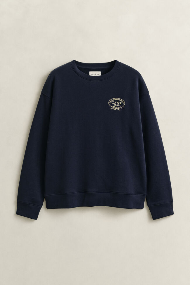 Sweatshirt med rebgrafik