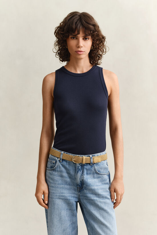 Ribstrikket tank-top