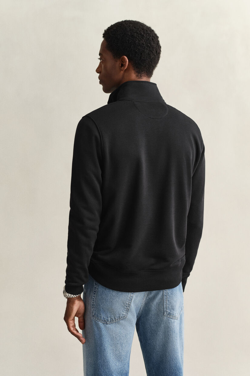 Shield sweatshirt med halv lynl&aring;s