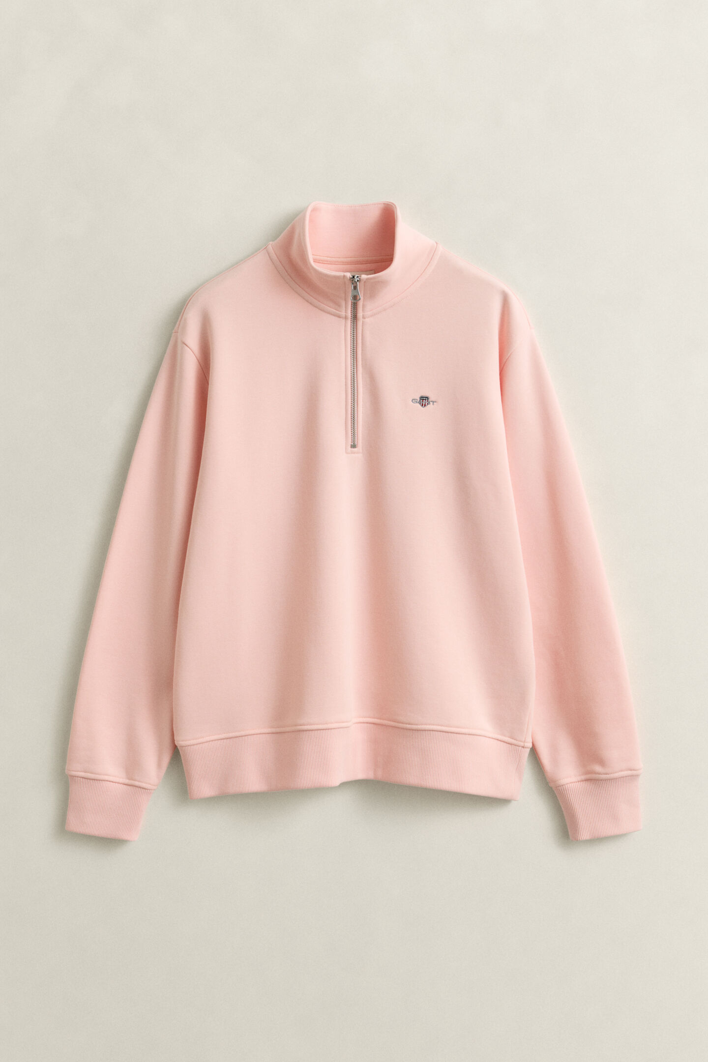 Shield sweatshirt med halv lynl&aring;s