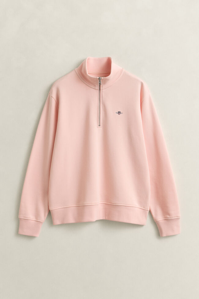 Shield sweatshirt med halv lynl&aring;s