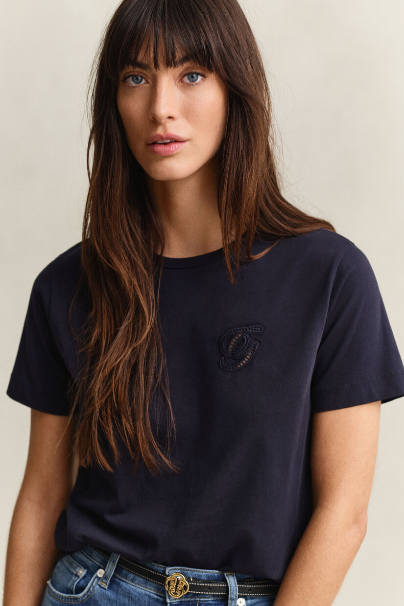 T-shirt med skrift