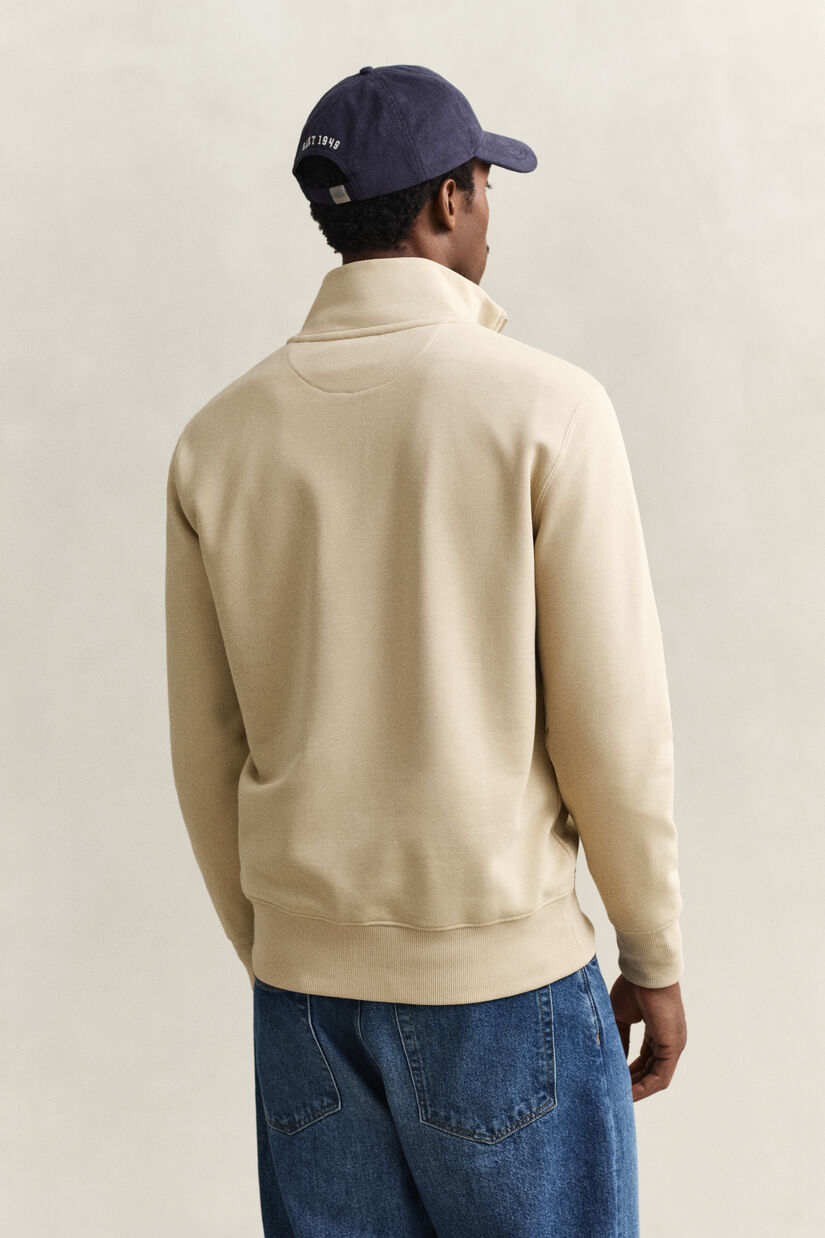 Shield sweatshirt med halv lynl&aring;s