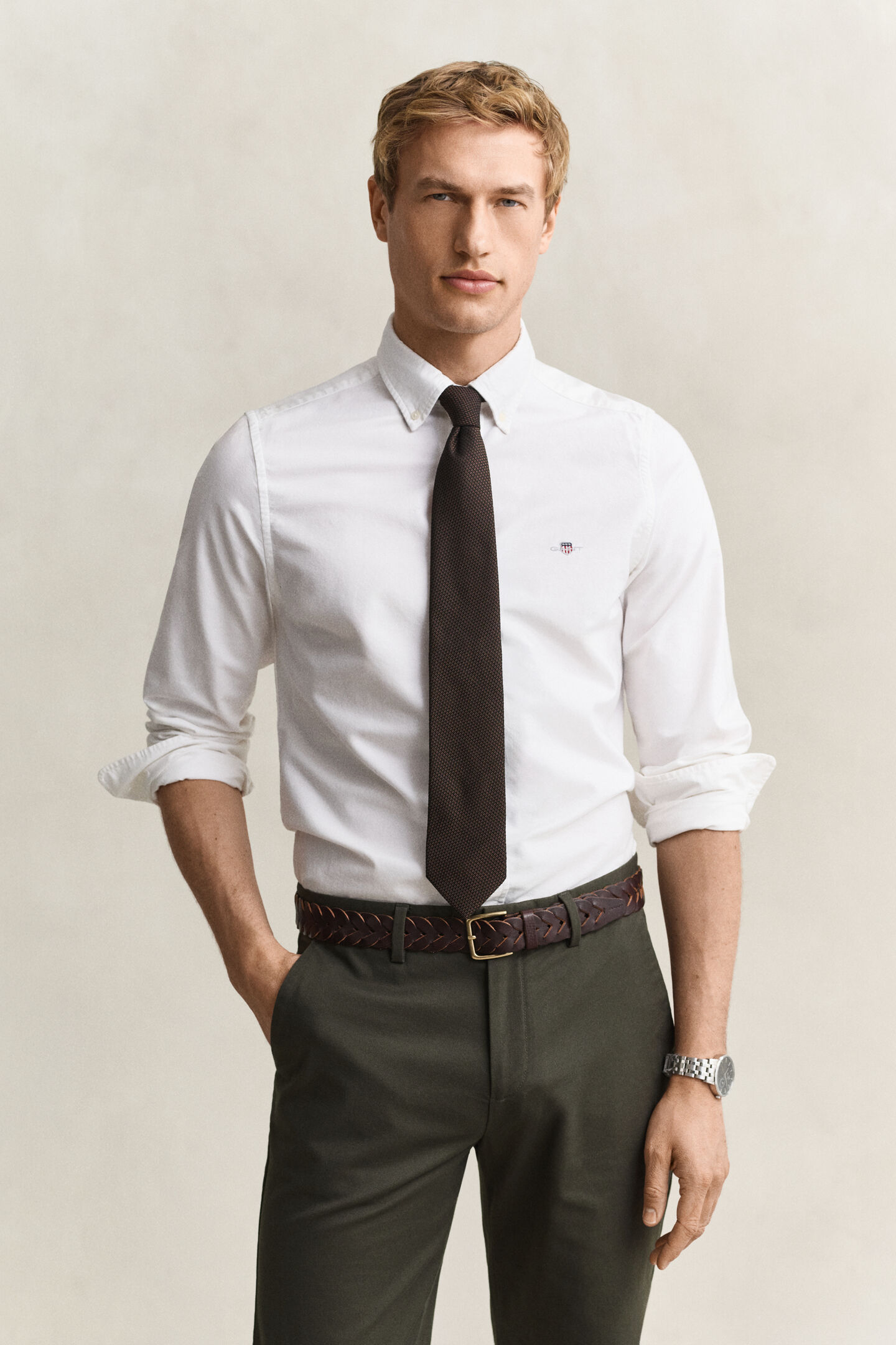 Slim fit klassisk Oxford-skjorte