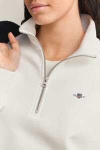 Shield sweatshirt med halv lynl&aring;s