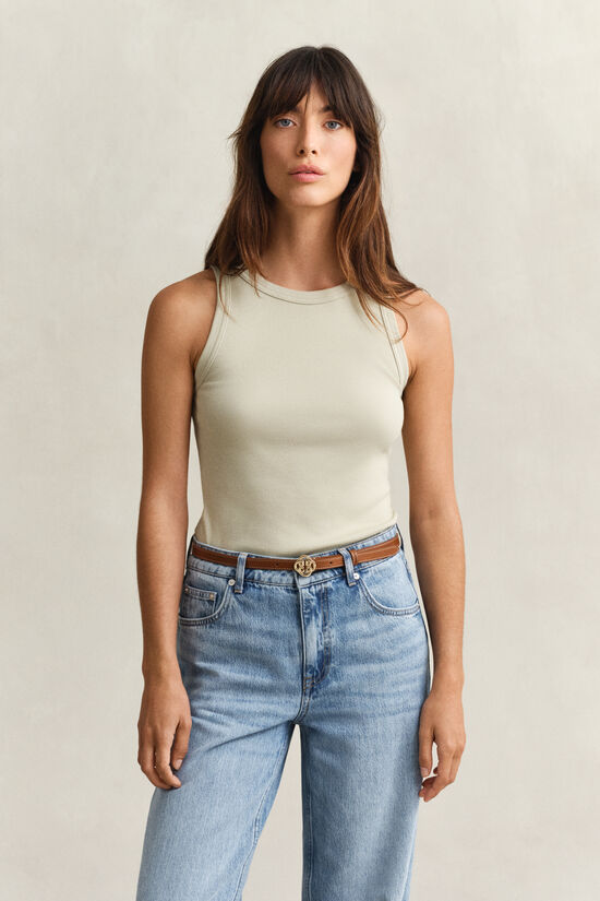 Ribstrikket tank-top