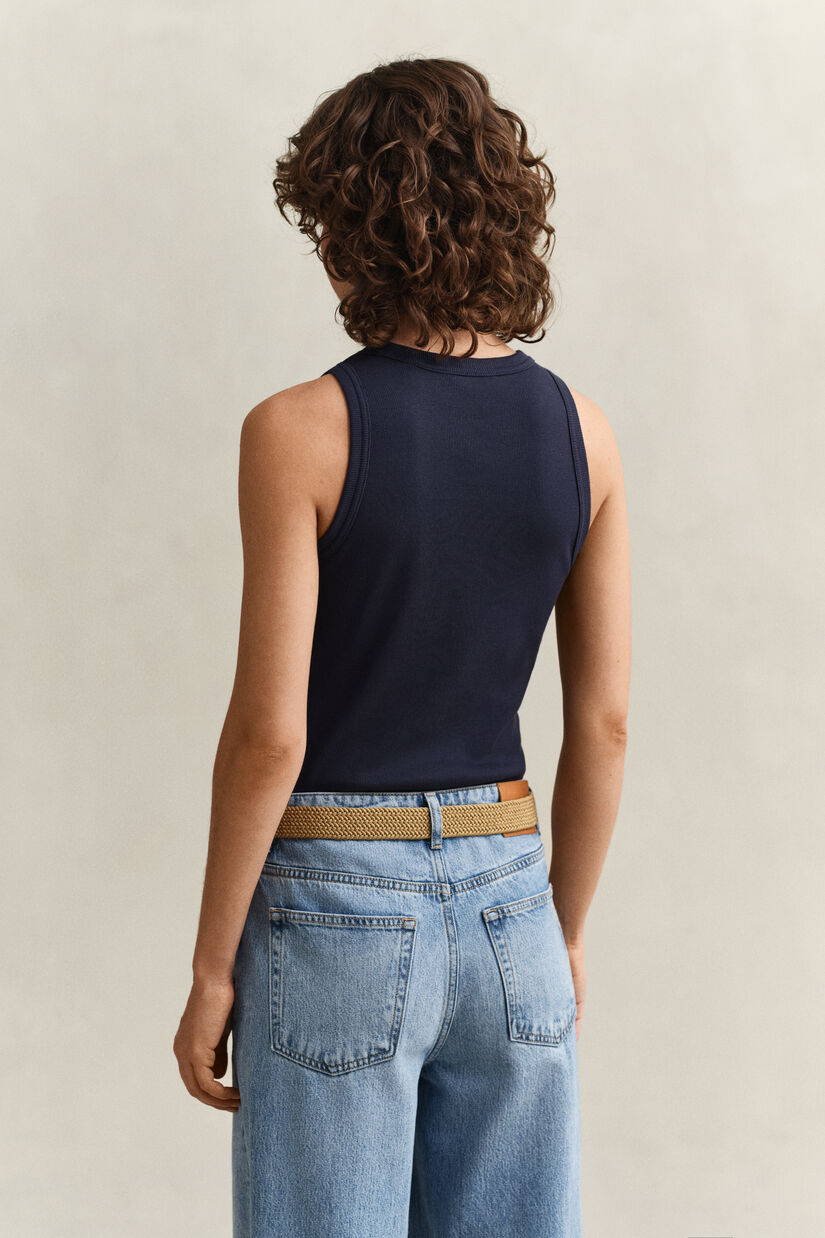 Ribstrikket tank-top