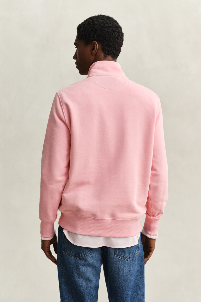 Shield sweatshirt med halv lynl&aring;s
