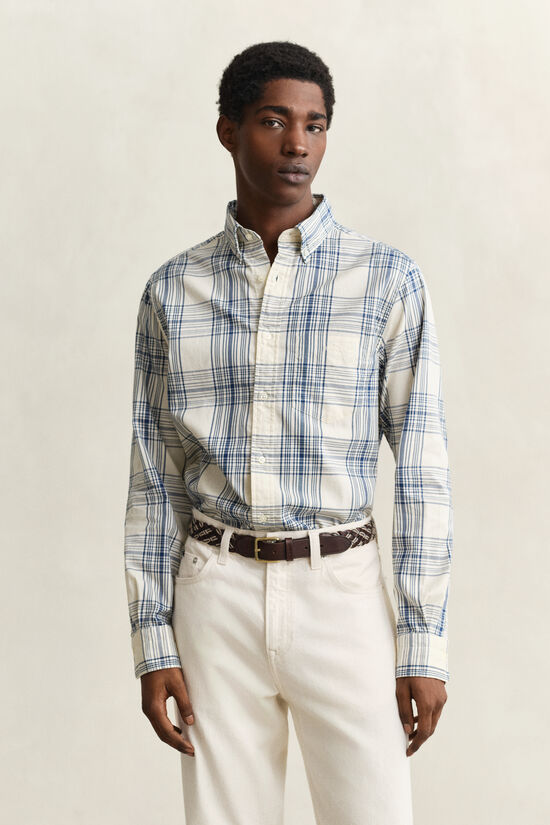 Regular fit Dreamy Oxford skjorte med tern
