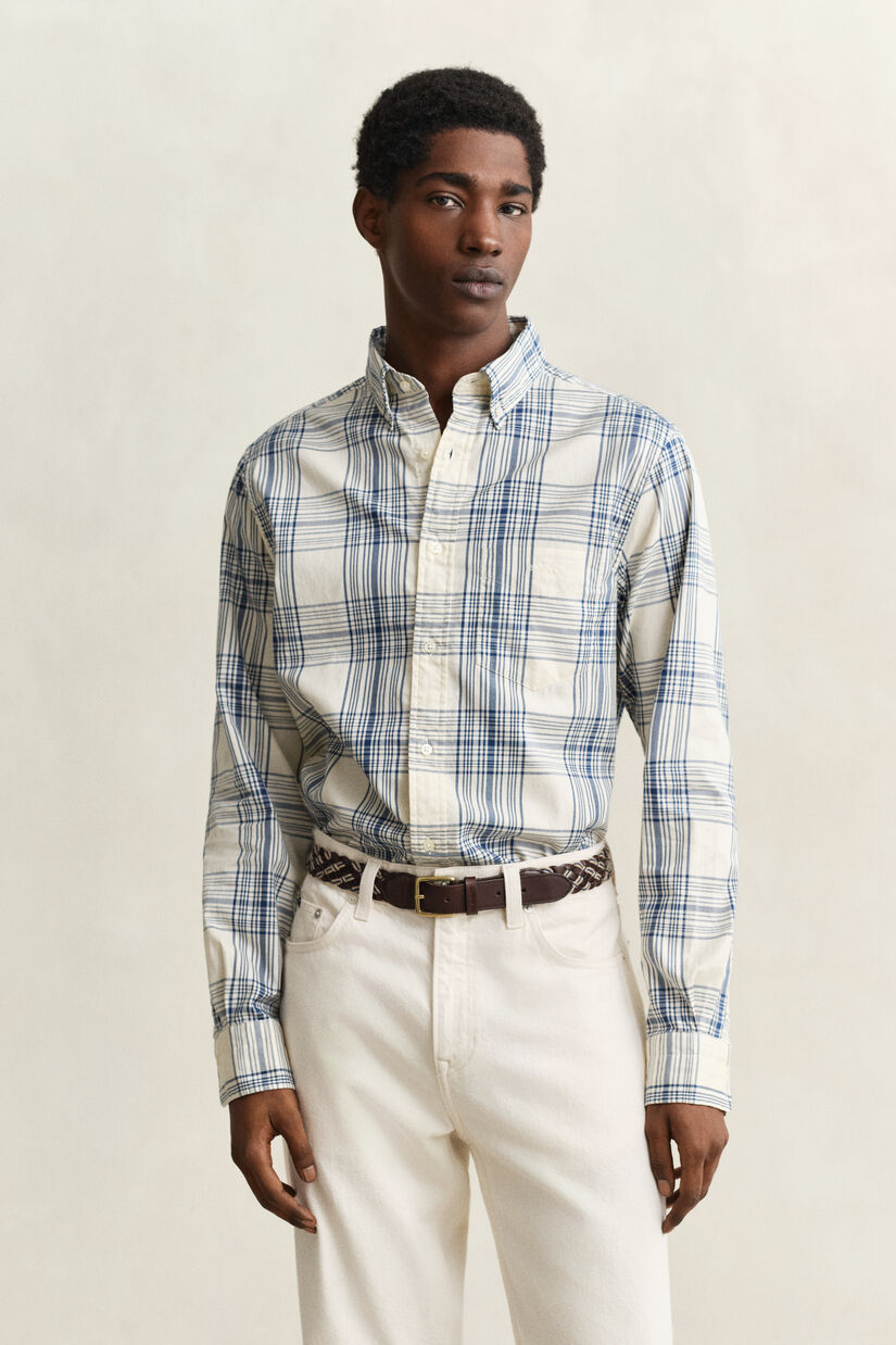 Regular fit Dreamy Oxford skjorte med tern