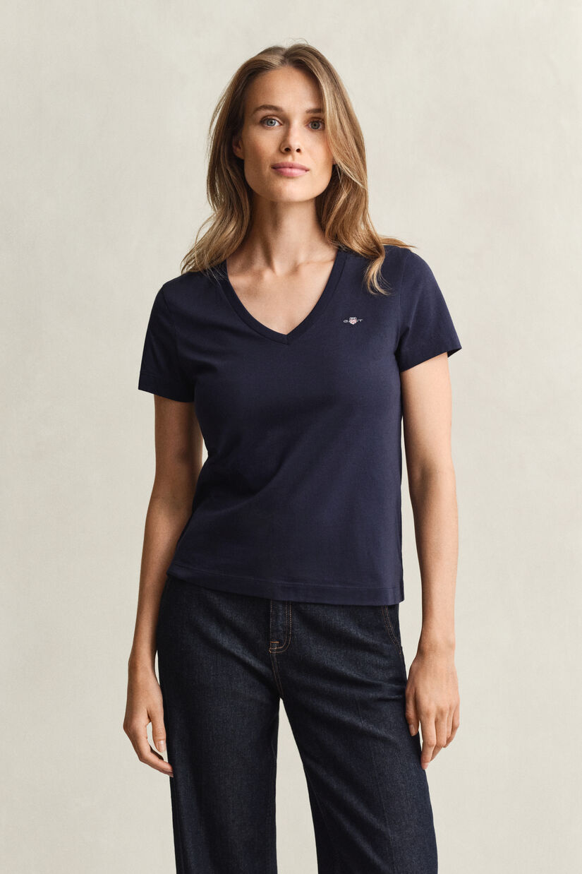 Shield T-shirt med V-hals