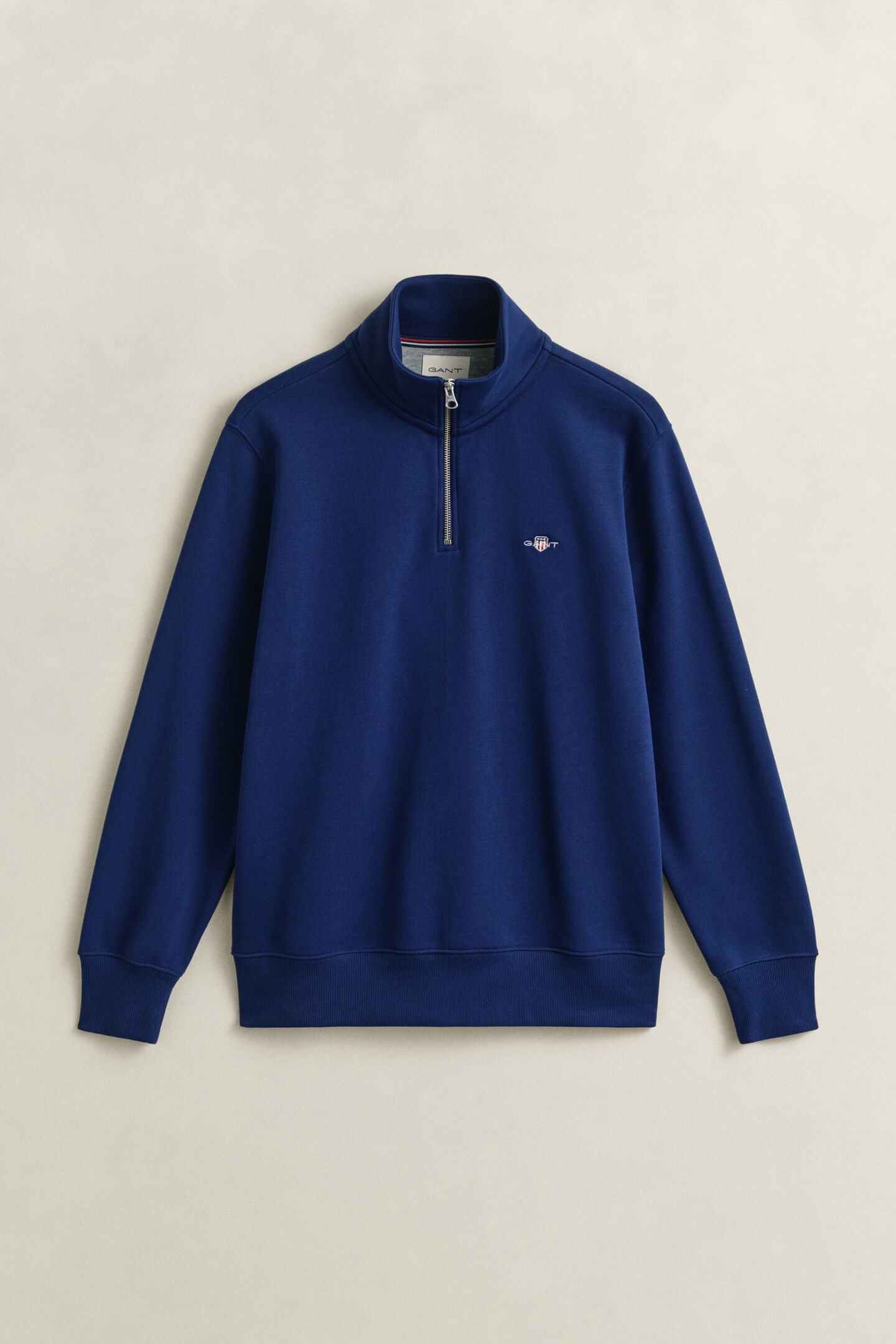 Shield sweatshirt med halv lynl&aring;s