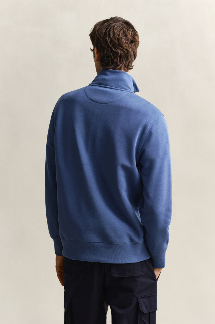 Shield sweatshirt med halv lynl&aring;s