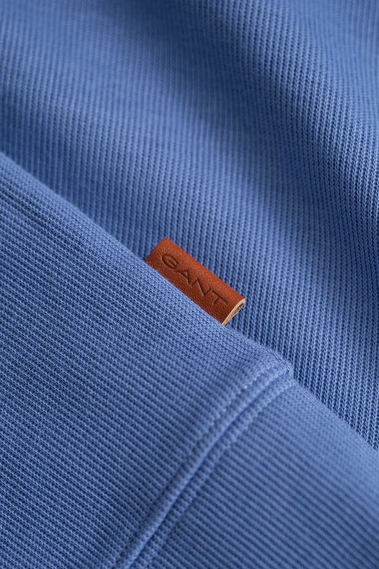 Sacker Rib sweatshirt med halv lynl&aring;s