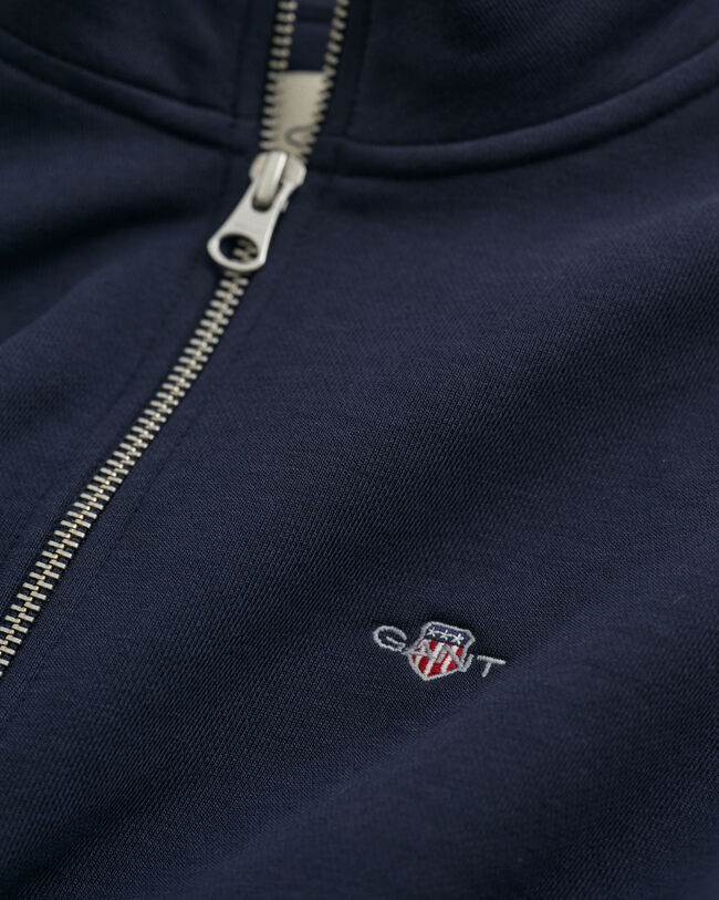Shield sweatshirt med halv lynl&aring;s
