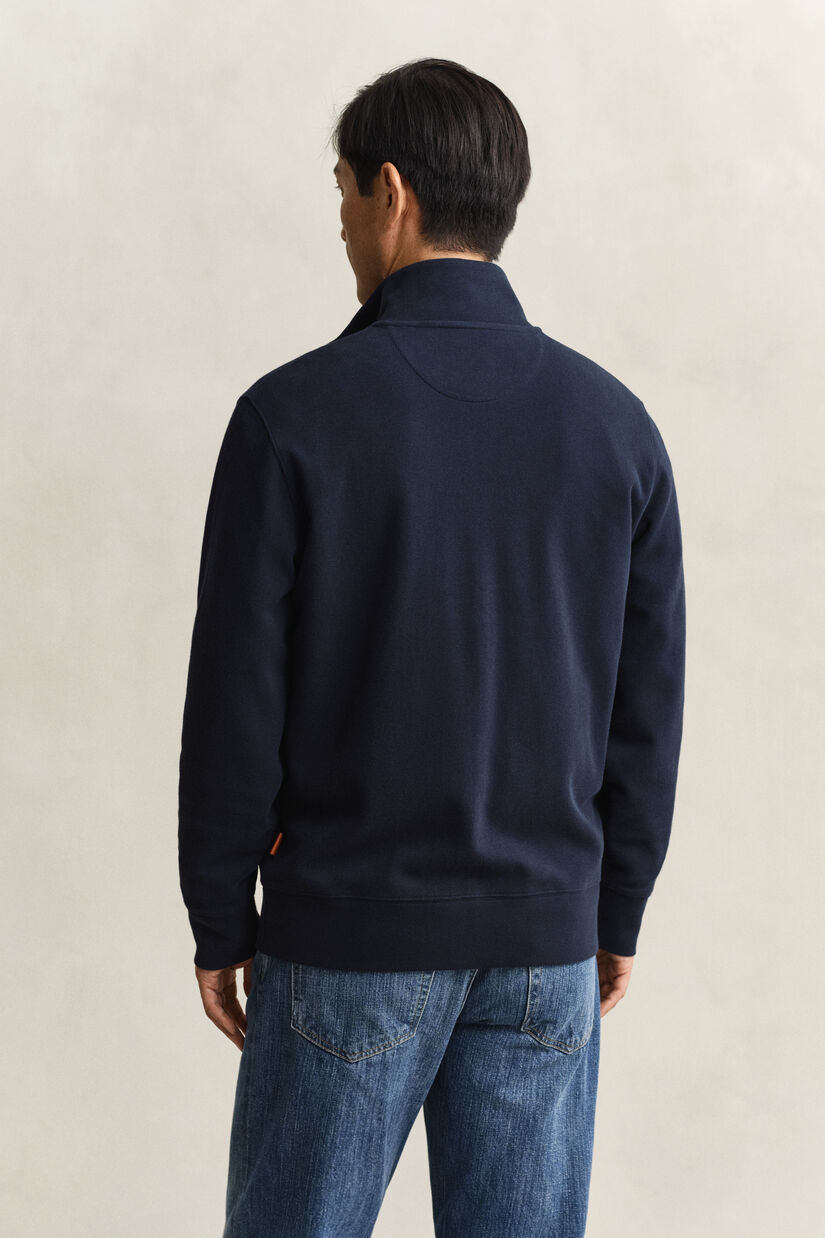 Sacker rib sweatshirt med lynl&aring;s