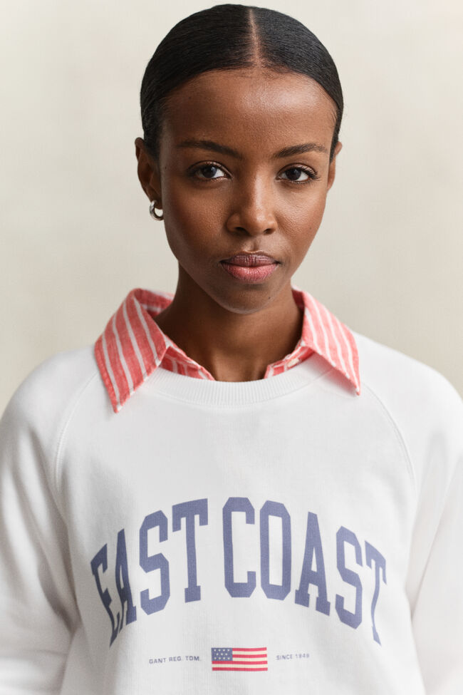 Sweatshirt med crewneck og grafisk tryk