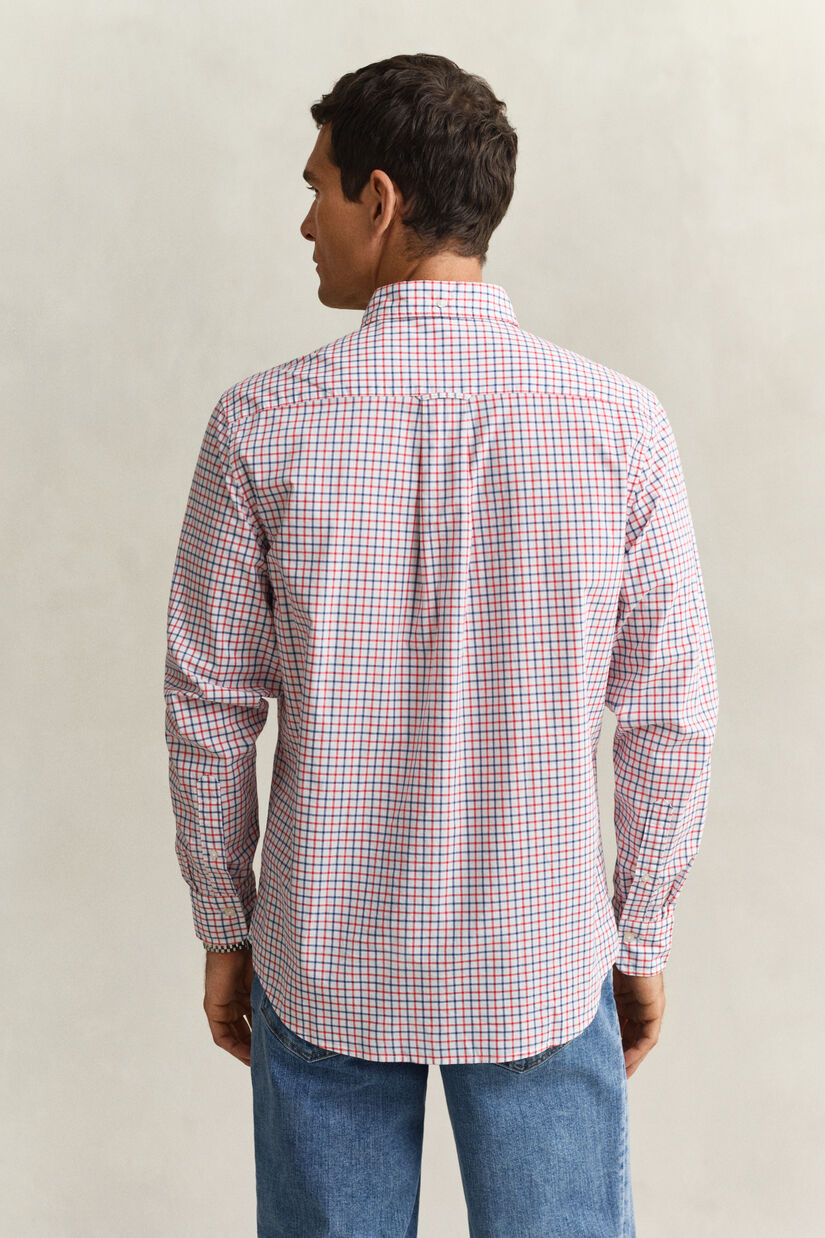 Klassisk poplin-skjorte med tern