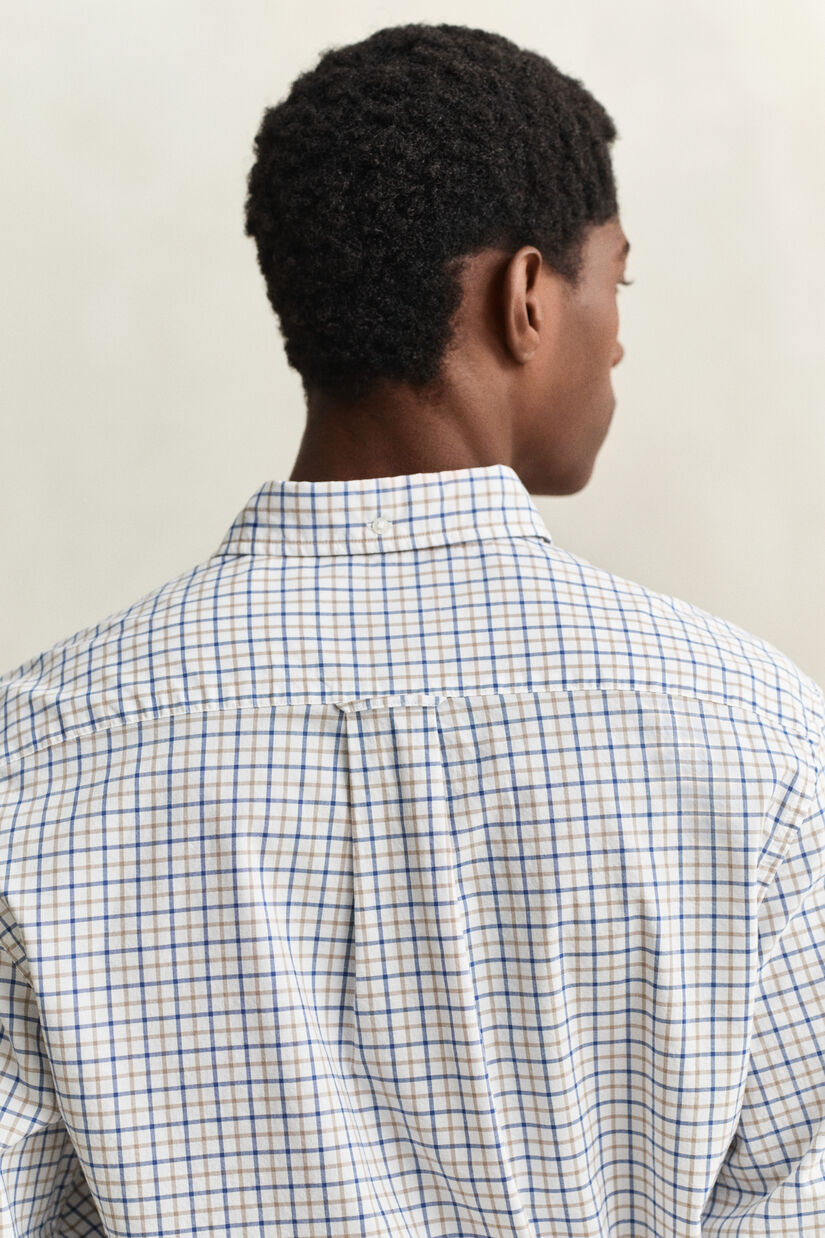 Klassisk poplin-skjorte med tern