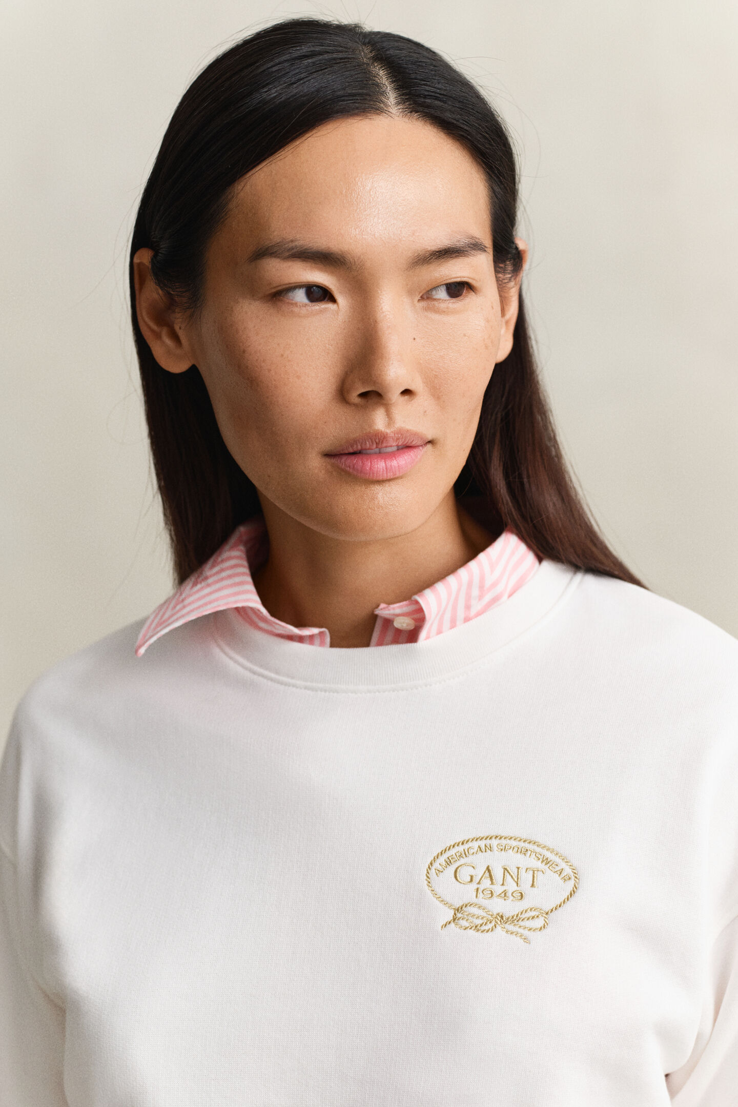 Sweatshirt med rebgrafik