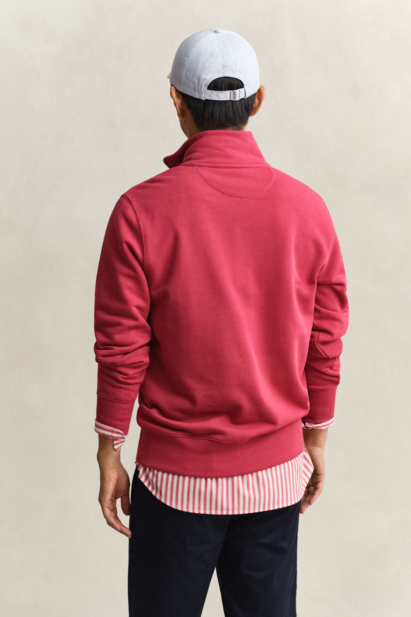 Shield sweatshirt med halv lynl&aring;s