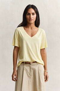 Vasket Shield T-shirt med V-hals