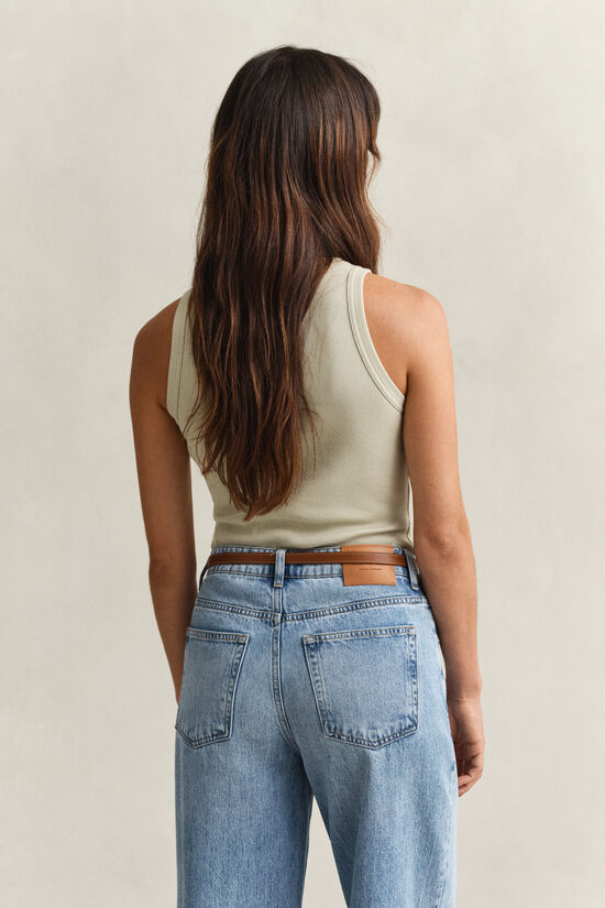 Ribstrikket tank-top