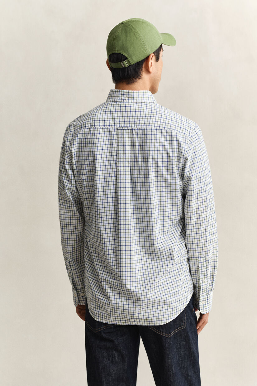 Klassisk poplin-skjorte med tern