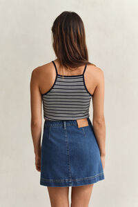 Stribet Halterneck tanktop