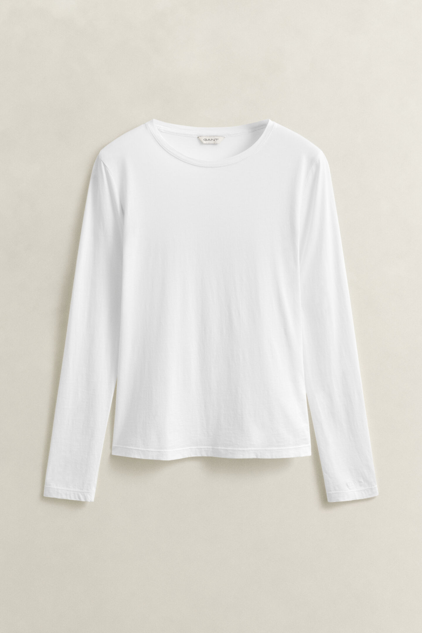 Let T-shirt af bomuld med lange &aelig;rmer