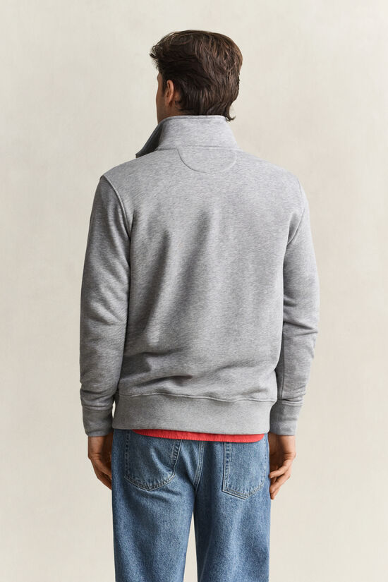 Shield sweatshirt med halv lynl&aring;s