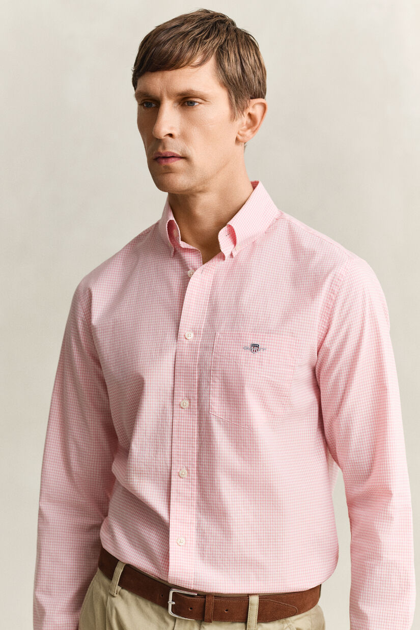 Gingham klassisk poplin-skjorte
