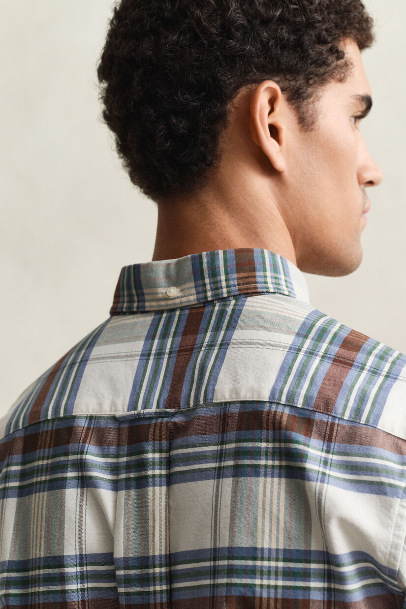 Regular fit klassisk ternet Oxford-skjorte