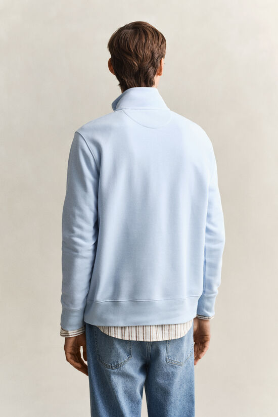 Shield sweatshirt med halv lynl&aring;s