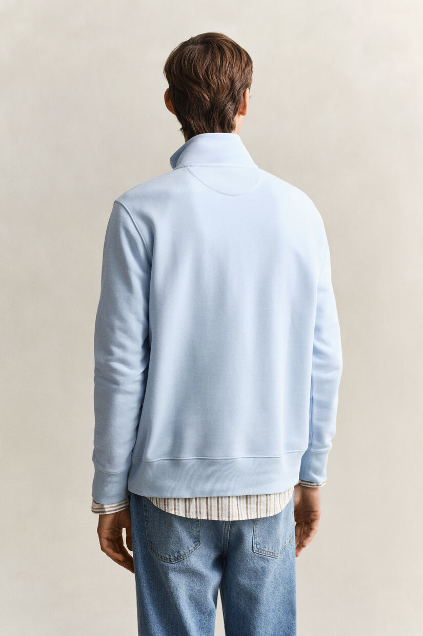 Shield sweatshirt med halv lynl&aring;s