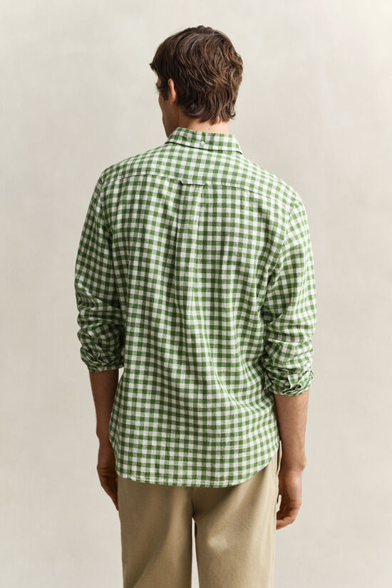 Gingham skjorte af h&oslash;rblanding