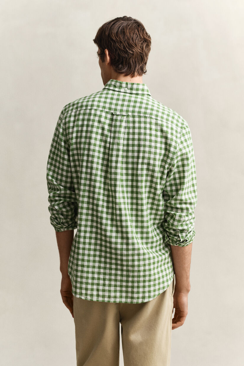 Gingham skjorte af h&oslash;rblanding