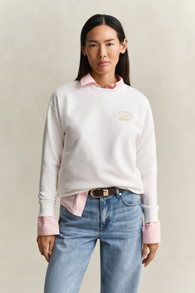 Sweatshirt med rebgrafik
