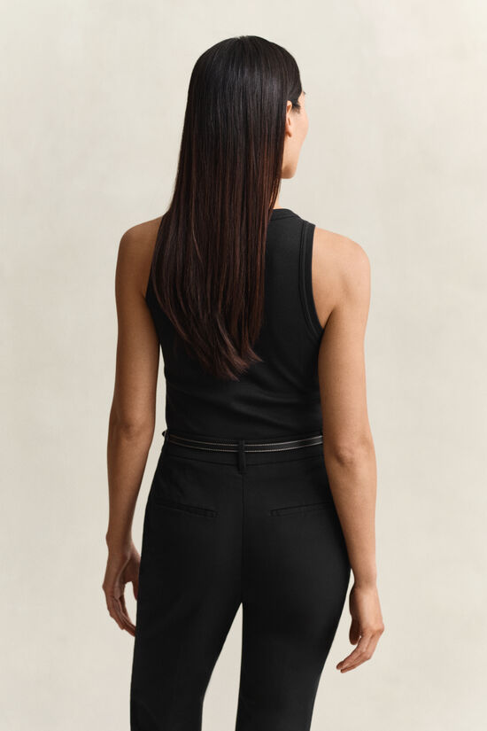 Ribstrikket tank-top